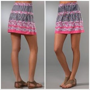 Juicy Couture Silk Pink Floral mini skirt